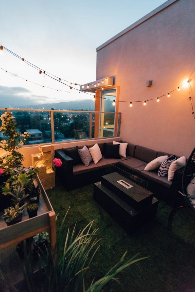 lounge style condo balcony